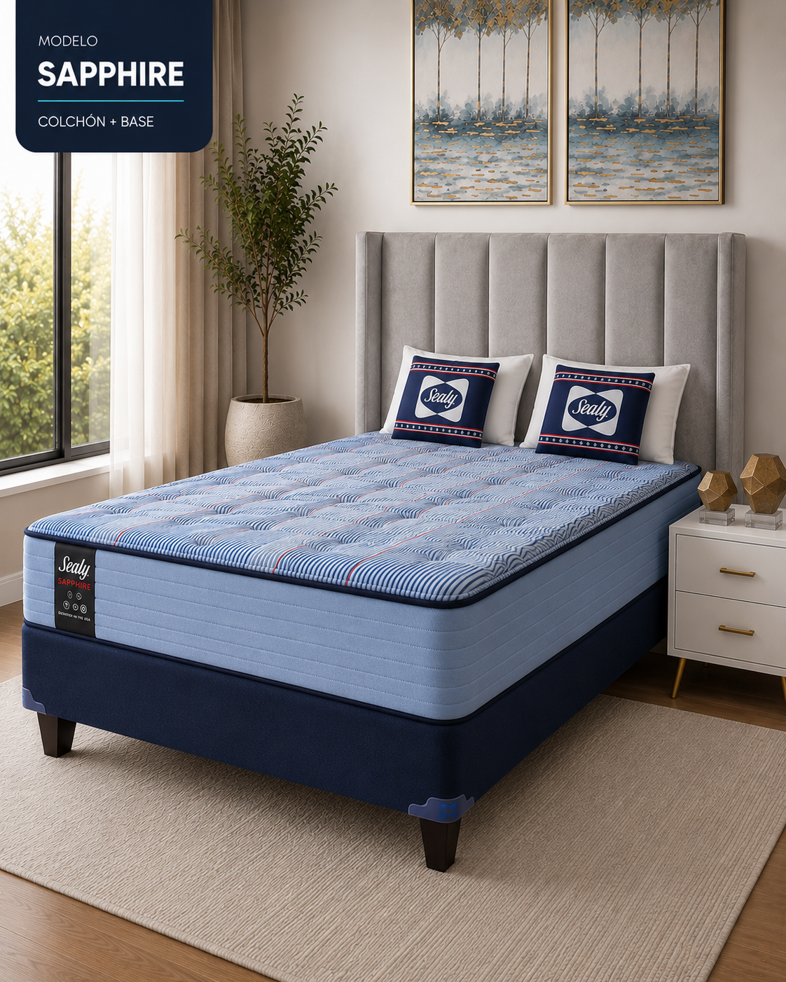 Dormitorio moderno con colchón Sapphire(2)