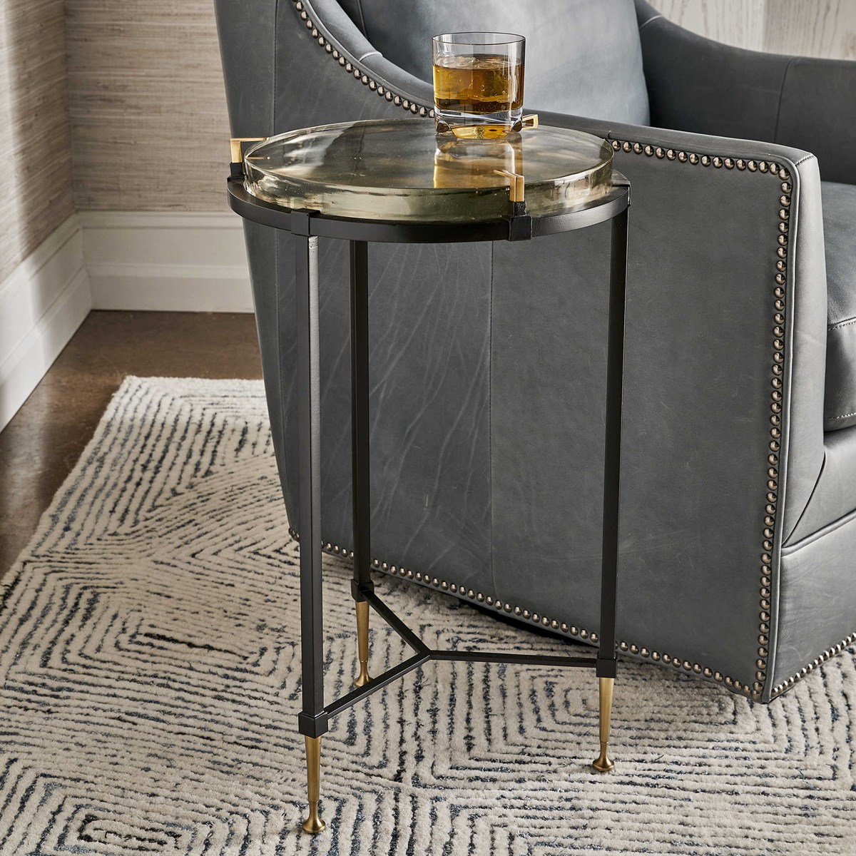 Ice Block Accent Table Round 1
