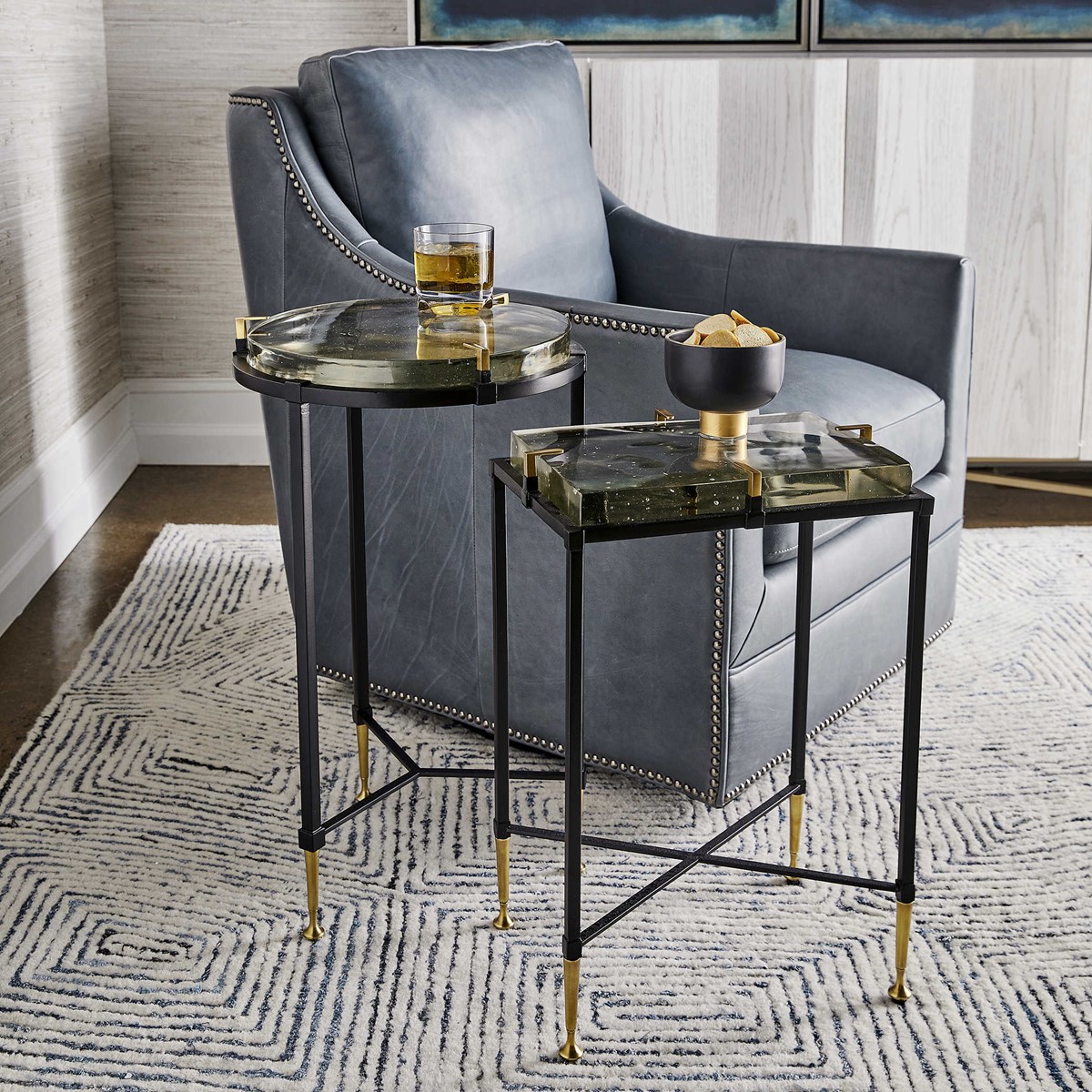 Ice Block Accent Table Round 3