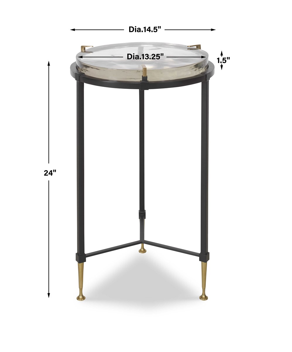 Ice Block Accent Table Round 6